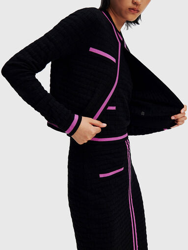 Black knitted cardigan - 5