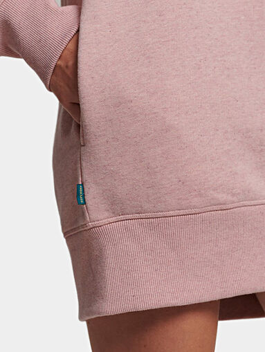 Black hooded sweatshirt dress - 4