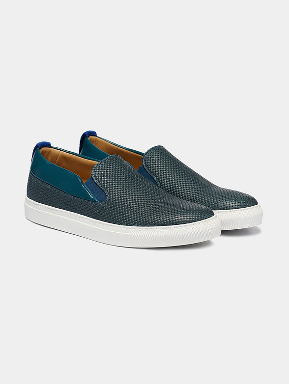 Leather slip-on shoes with contrasting details - 2