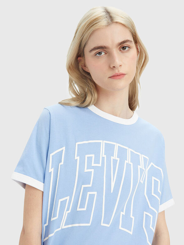 RINGER oversized T-shirt in blue color - 3