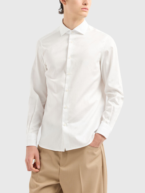 White shirt with monogram print  - 1