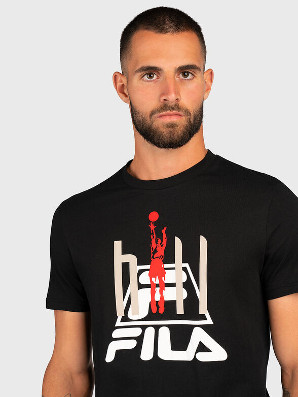 FICO black T-shirt with logo print - 4