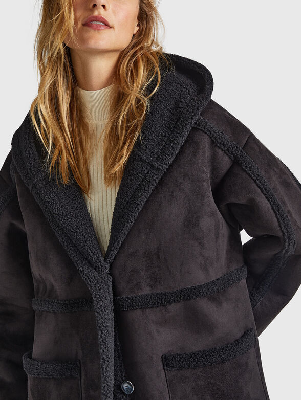 RORY black oversized coat - 4
