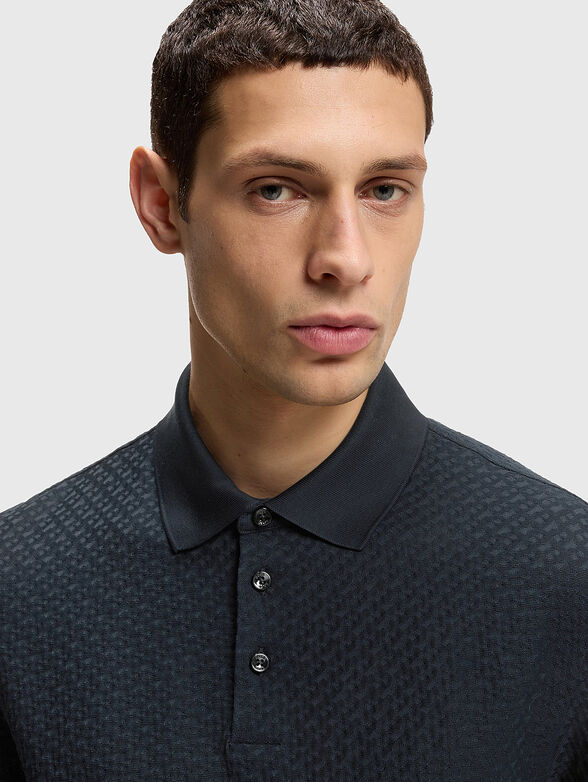 Polo shirt with a jacquard pattern - 4