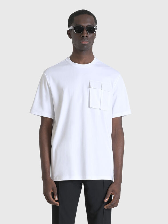 Black T-shirt with accent pockets - 1