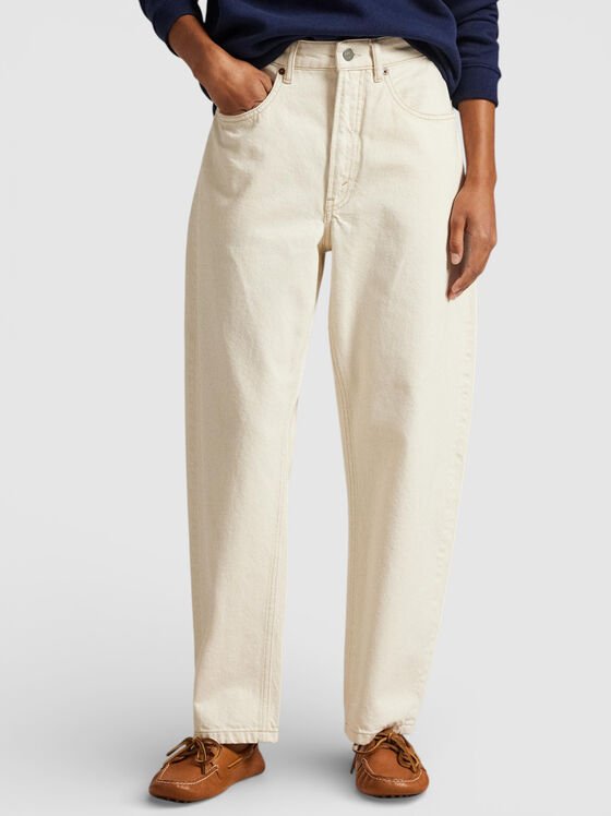 Прави дънки с висока талия - 1