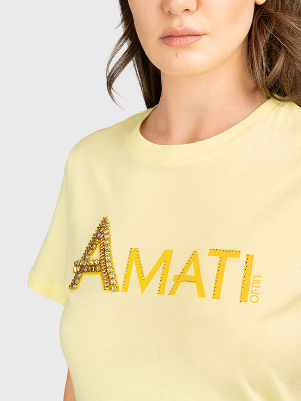 Cotton T-shirt with oval neckline - 4