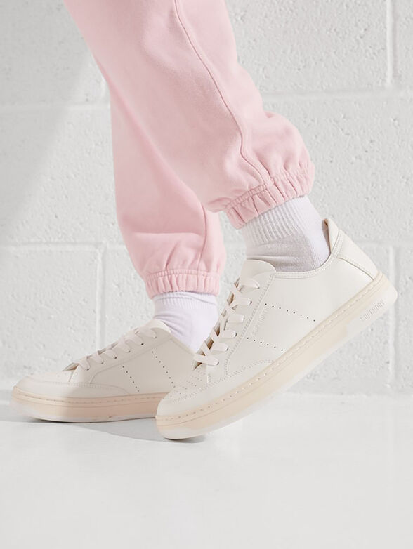 White sneakers with contrast strap - 1