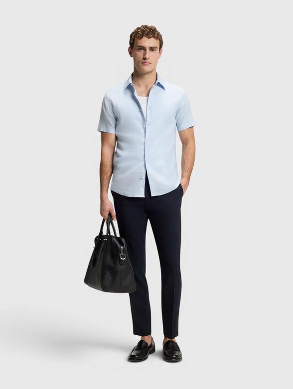 Short-sleeve shirt made of a linen blend - 2
