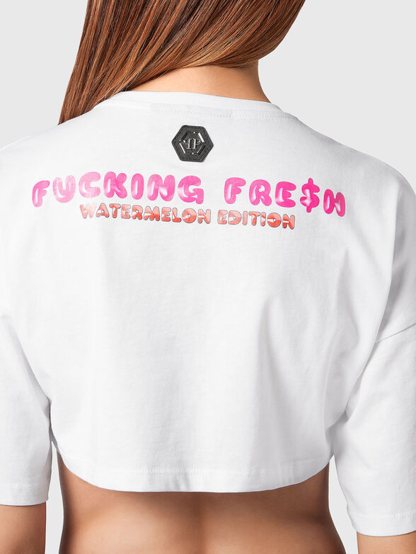 TUTTI FRUTTI cropped black T-shirt  - 3