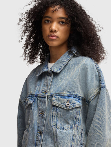 LOU denim jacket with print - 4