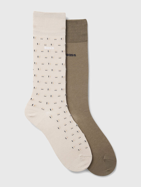 Two pairs of cotton-blend socks - 1