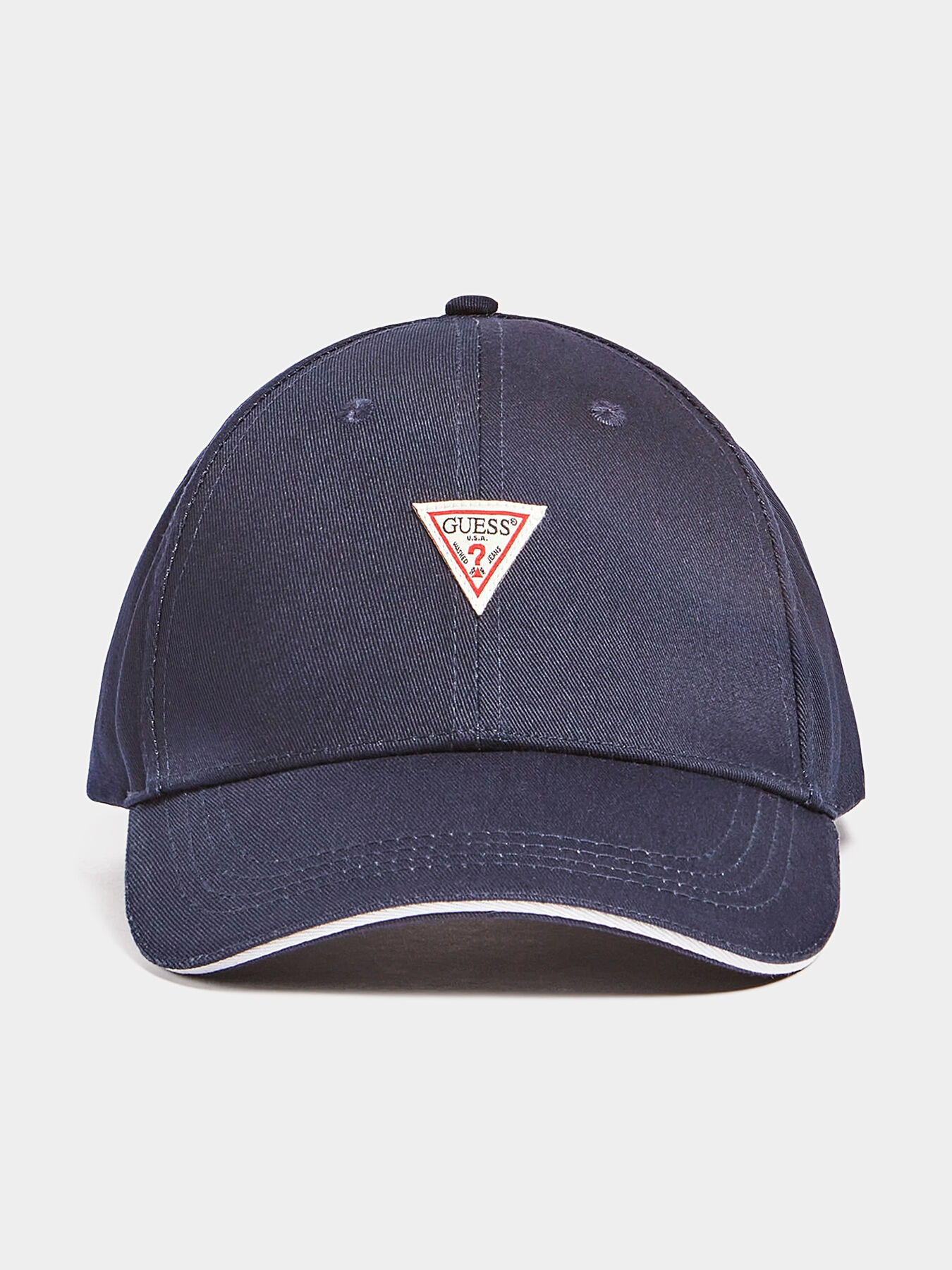 ★★Guess★★ Mini triangle logo basic ball cap MN1A1051 Black cap with triangle logo brand GUESS — Globalbrandsstore