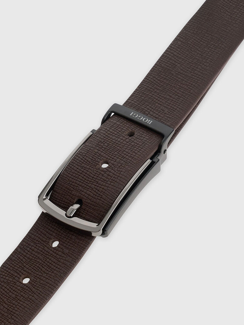 Leather belt with logo - 3