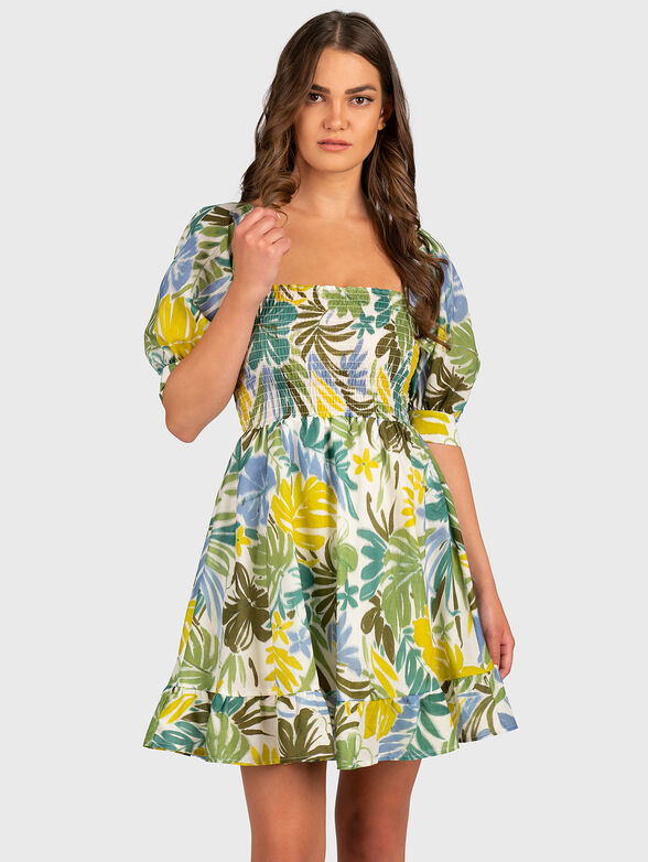 Cotton dress with floral print - 1