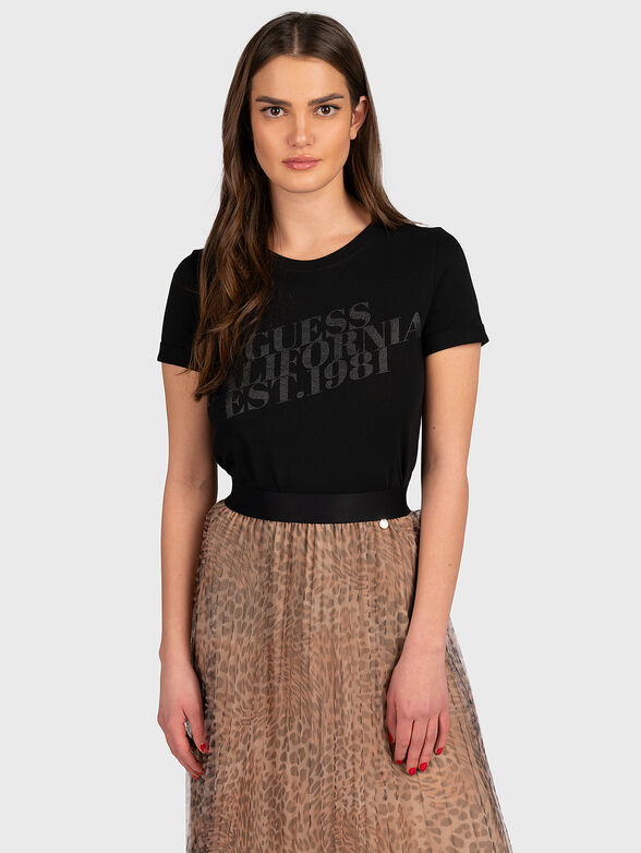 AURELIA cotton T-shirt with logo lettering - 1
