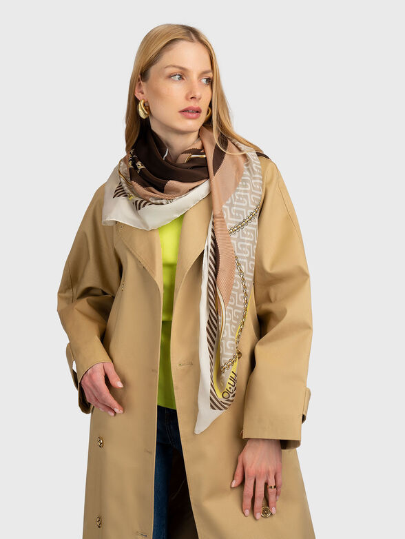 Scarf with multicolor print - 2