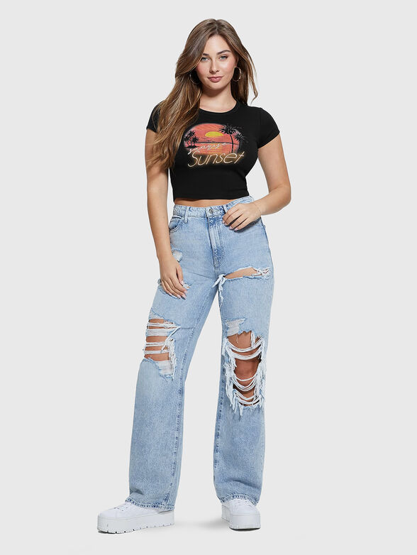SUNSET cropped T-shirt - 1