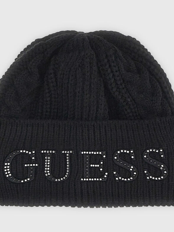 AGATHE knitted hat with logo accent - 2