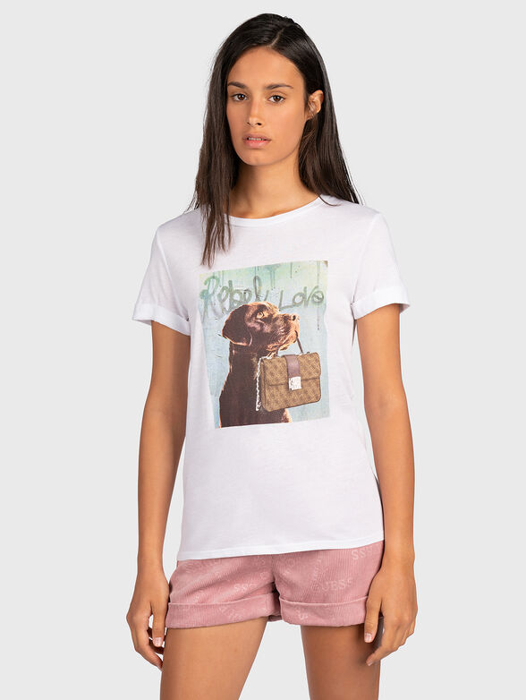 T-shirt with print DOG AND ROL - 1