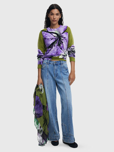 Scarf with floral motifs - 5