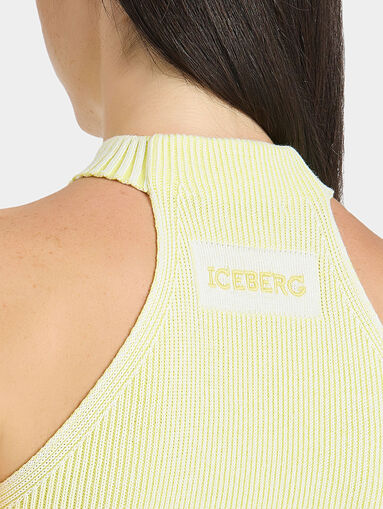 Black knitted top with logo embroidery on the back - 5