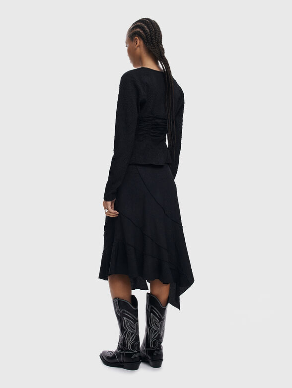 Midi skirt with high waist - 2