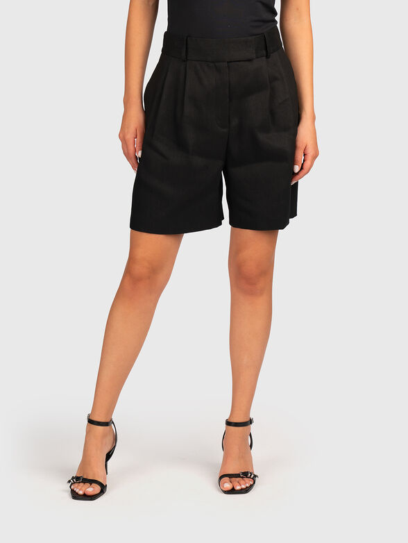 High waisted linen shorts - 1