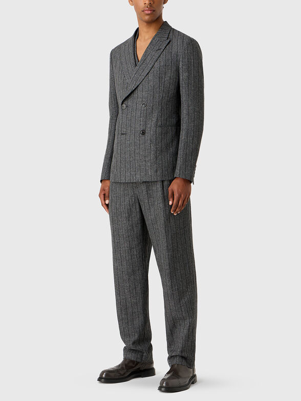 Striped suit of linen blend - 0