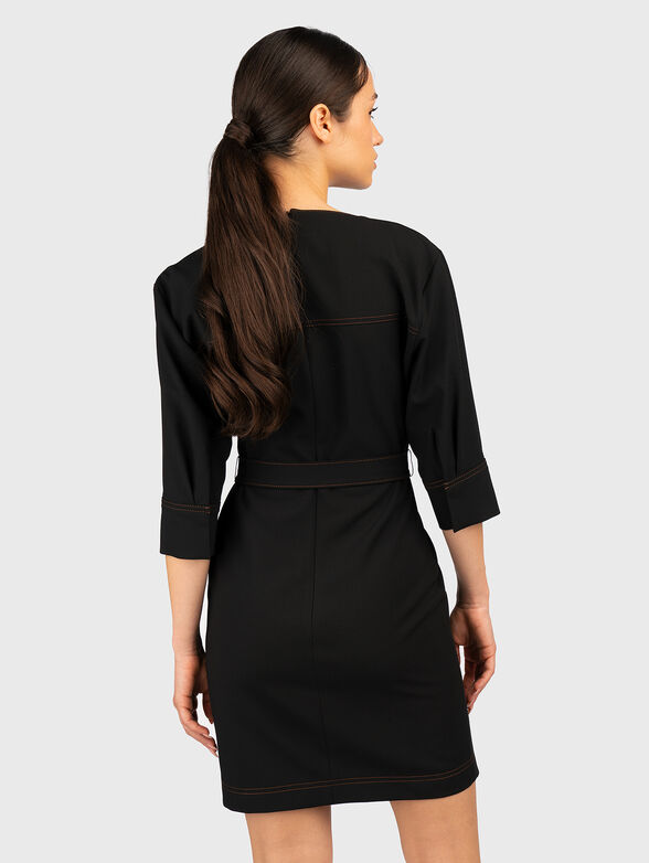 Mini dress with V-neckline - 2