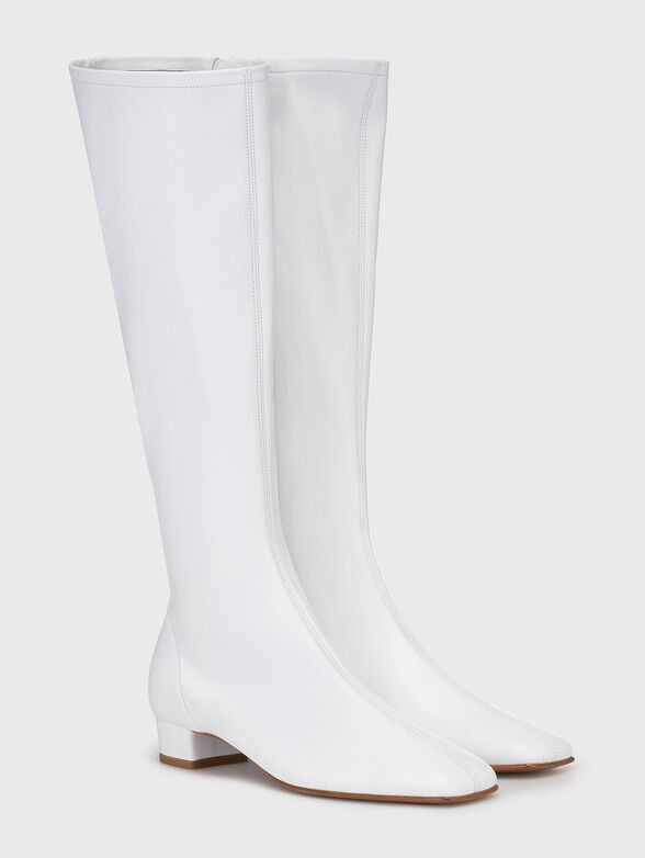 EDIE white leather boots - 2