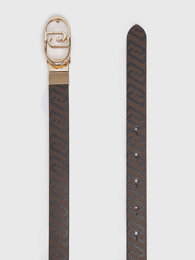Brown eco leather belt - 5