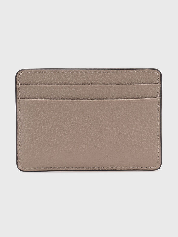 Leather cardholder with logo - 2
