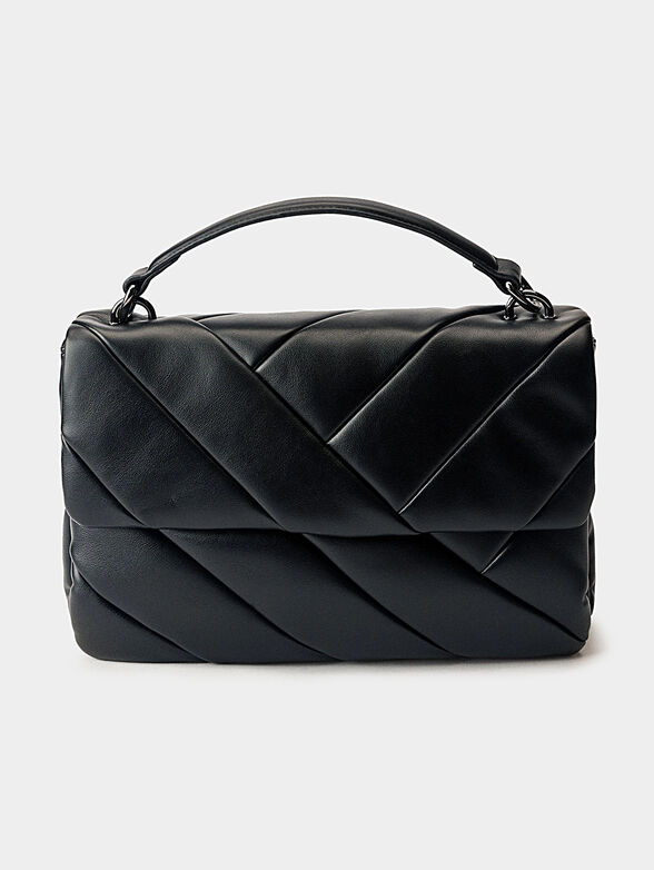 Black small bag with quilted effect - 1