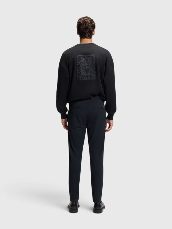 Dark blue slim fit trousers - 2