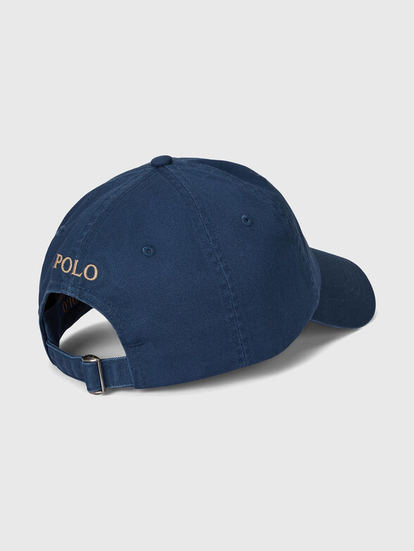 Dark blue cap with a logo - 2