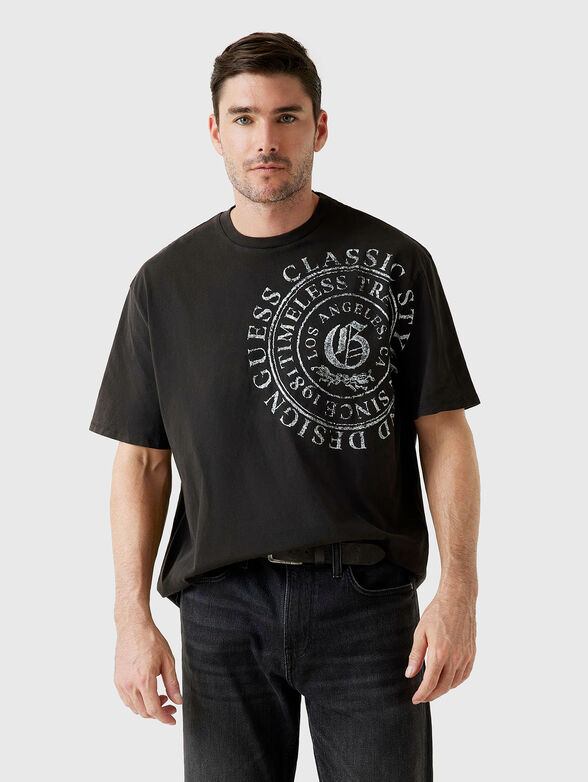 T-shirt with contrast logo print - 1