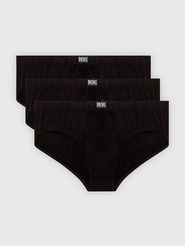 Set of three pairs of briefs in black - 0