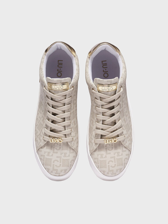 SILVIA Leather sneakers with lasered logo - 6