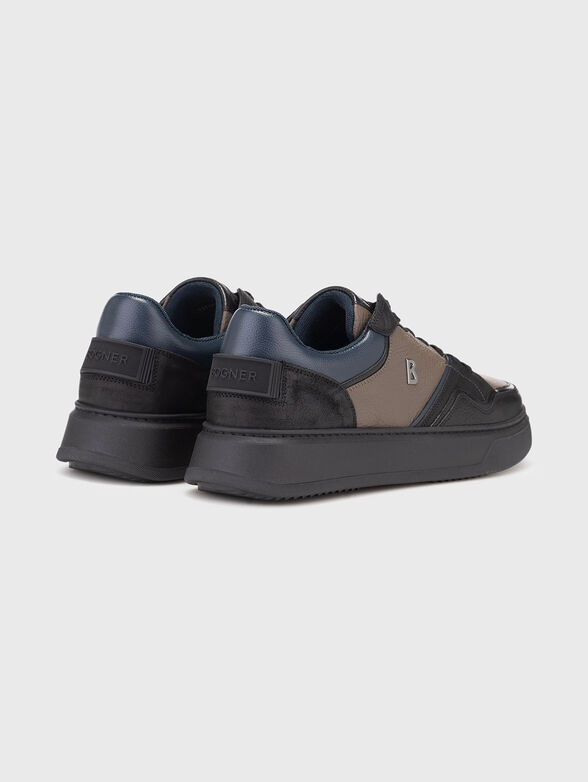 MILAN 25 leather sports shoes with contrasting details - 3