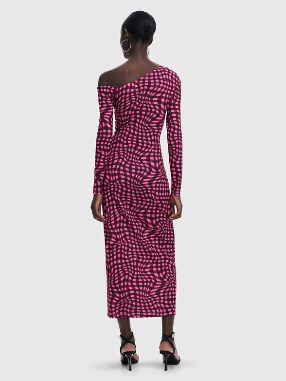 Midi dress with one shoulder - 1