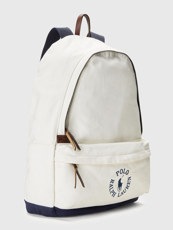 Cotton backpack with logo embroidery - 5