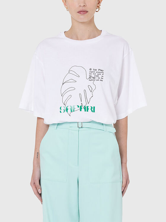 Printed T-shirt in white - 1