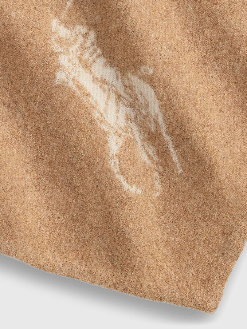 Wool scarf with logo - 3