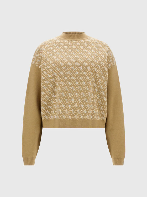 Пуловер с поло яка и 4G лого - 1