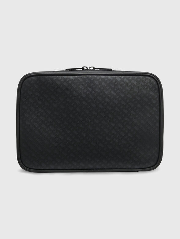 Leather tote bag with logo print - 2