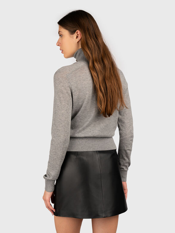Sweater with logo detail on the neck  - 3