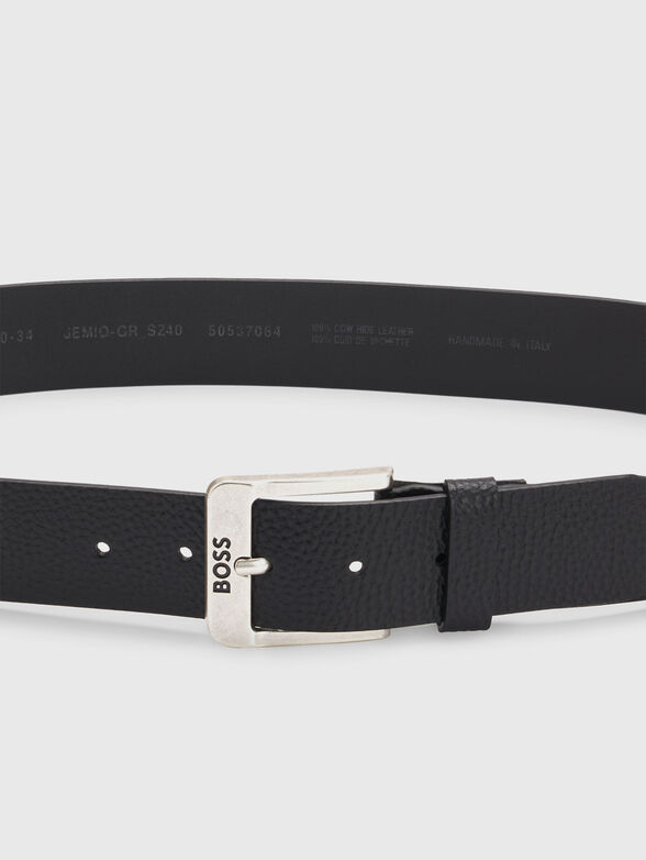 Leather belt with logo - 3