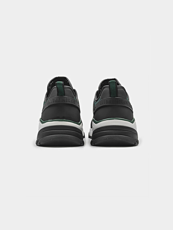 Black running sneakers with red accents - 3