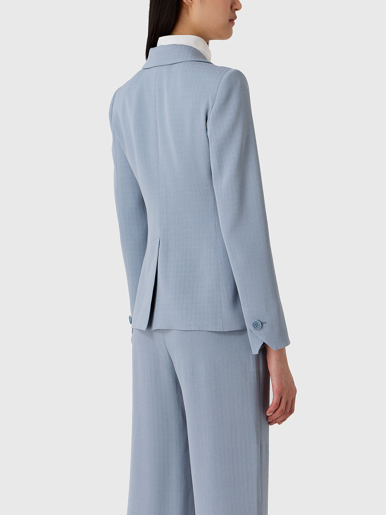 ボトムスその他 o Biani Tailored Blue Jacket With Notched Lapel Jacket in blue with notched lapel brand EMPORIO ARMANI